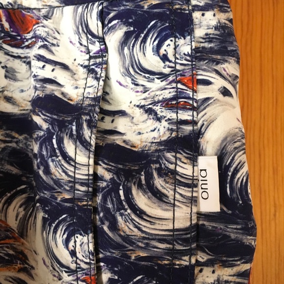 Size 38 ONIA Mens Calder Mediterranean Sails Swim Short - Picture 4 of 13